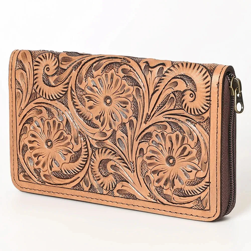 Olay Tooled Leather Wallet