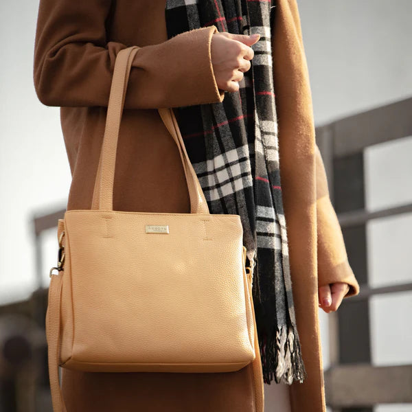Debra Pebble Grain Genuine Leather Crossbody