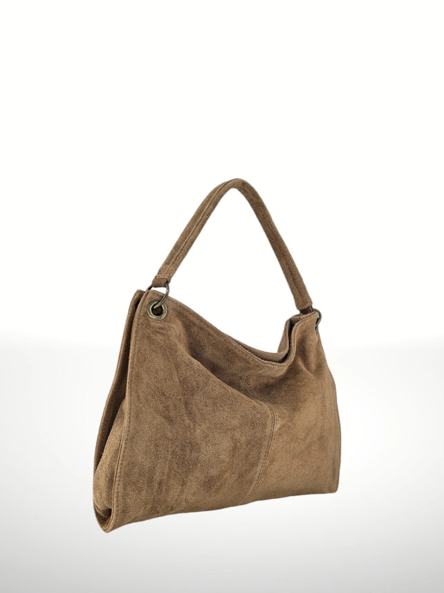 Suede Leather Handbag Made in Italy
