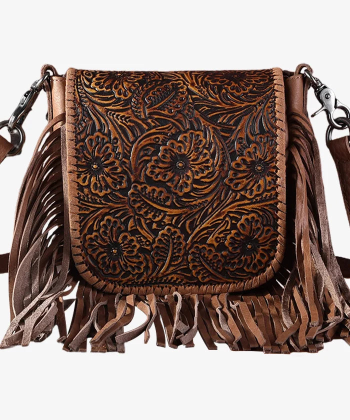 Western Fringe Leather Crossbody