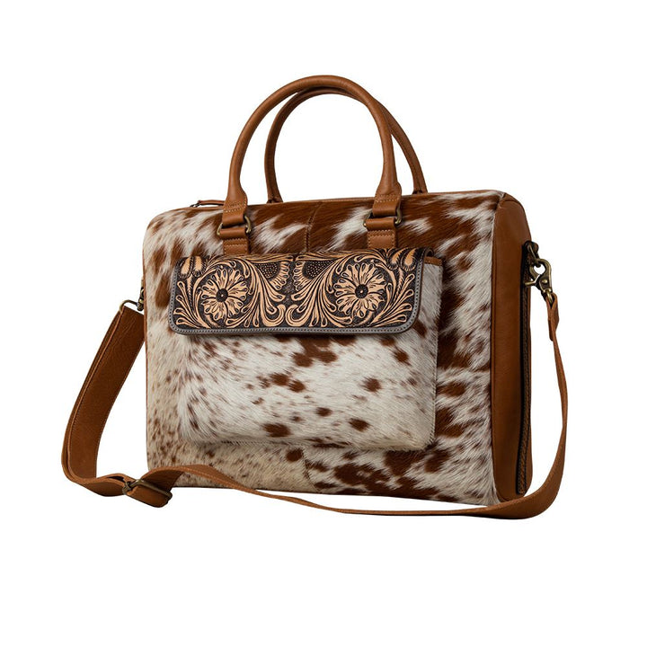 Rio Hand-Tooled Leather Laptop Bag