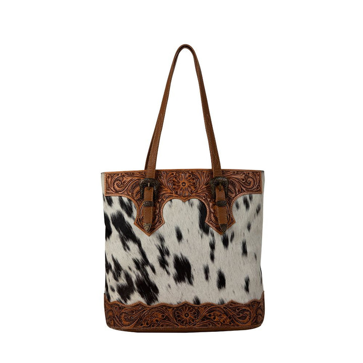 Rio Hand-Tooled Leather Tote Shoulder Bag