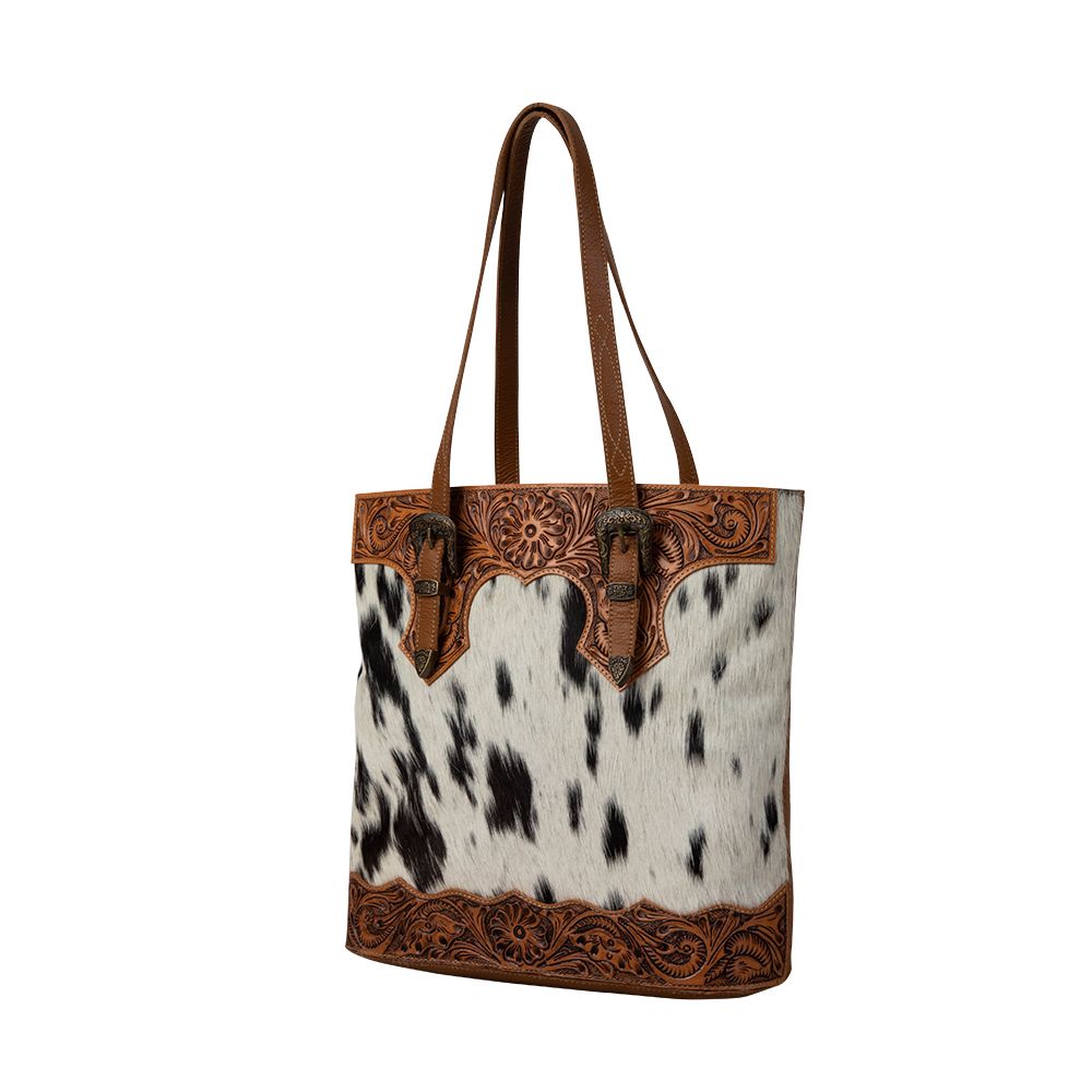 Rio Hand-Tooled Leather Tote Shoulder Bag