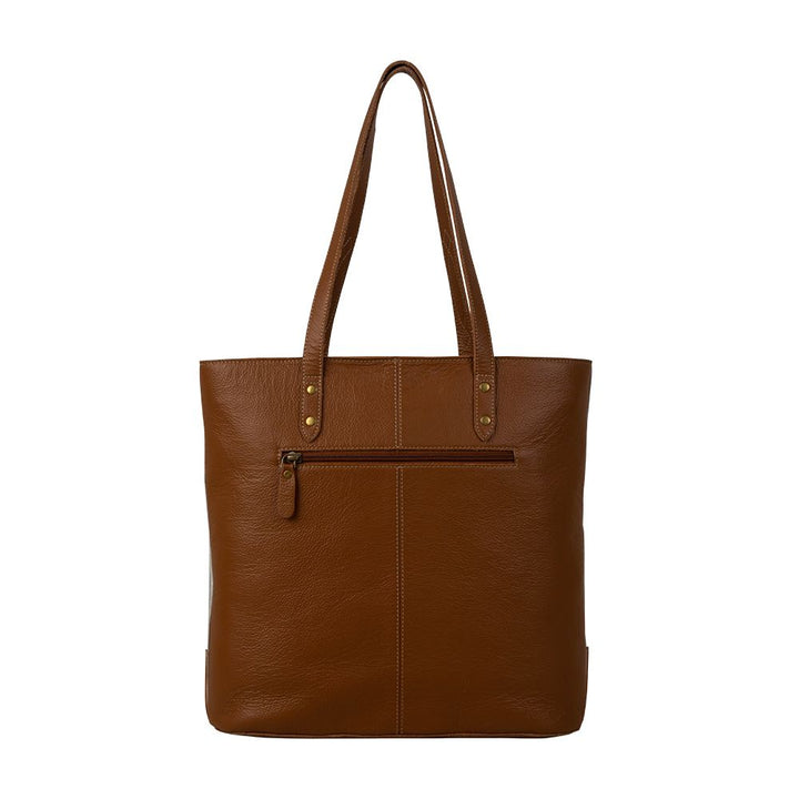 Rio Hand-Tooled Leather Tote Shoulder Bag