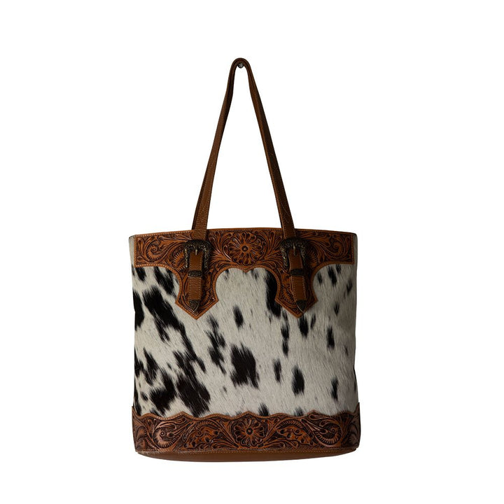 Rio Hand-Tooled Leather Tote Shoulder Bag