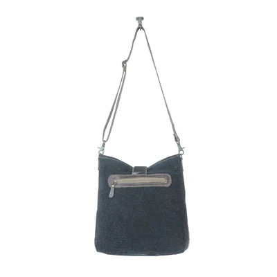 Panthea Leather & Canvas Shoulder Bag