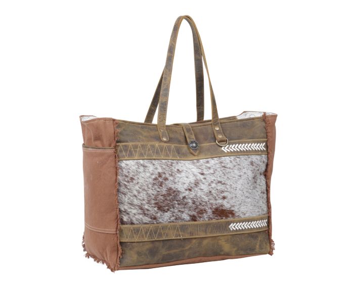 Salt & Pepper Leather & Canvas Weekender Bag