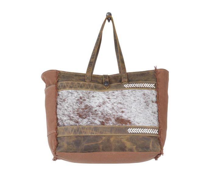 Salt & Pepper Leather & Canvas Weekender Bag