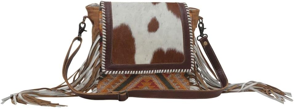 Spotted Mocha Fringe Crossbody