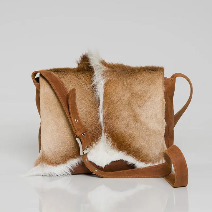 Full-Grain Saddle Leather Designer Messenger Bag