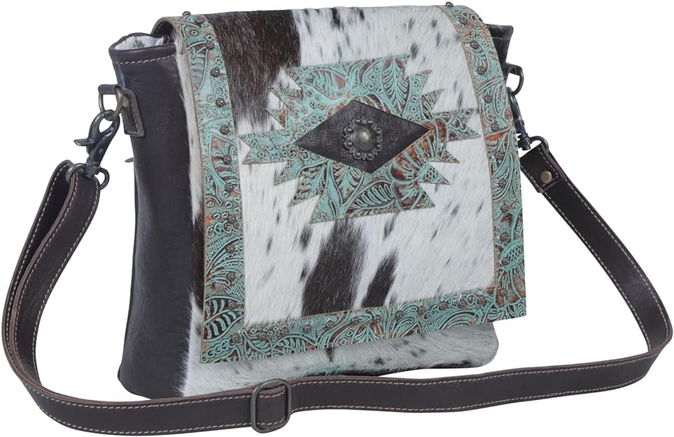 Teal Flowers Concealed Bag