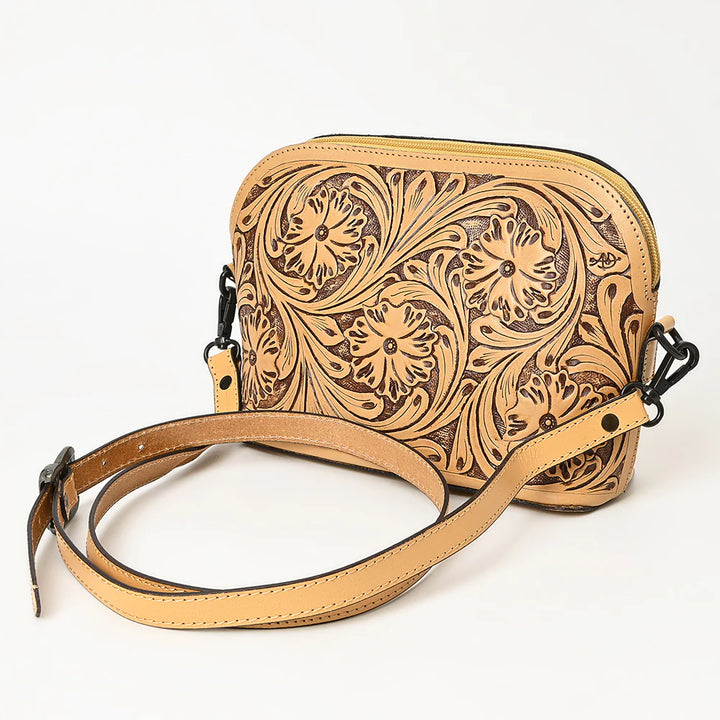 Tooled Leather Shoulder Bag