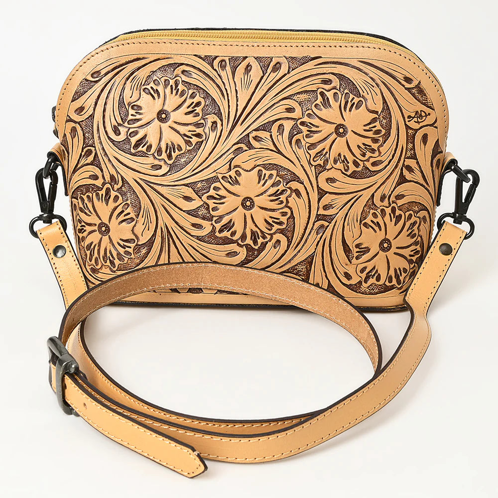 Tooled Leather Shoulder Bag
