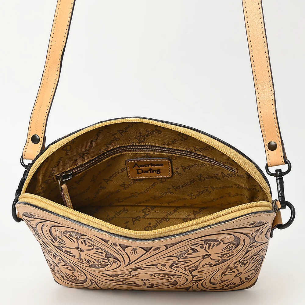 Tooled Leather Shoulder Bag