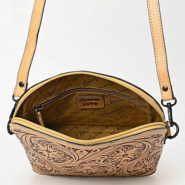 Tooled Leather Shoulder Bag