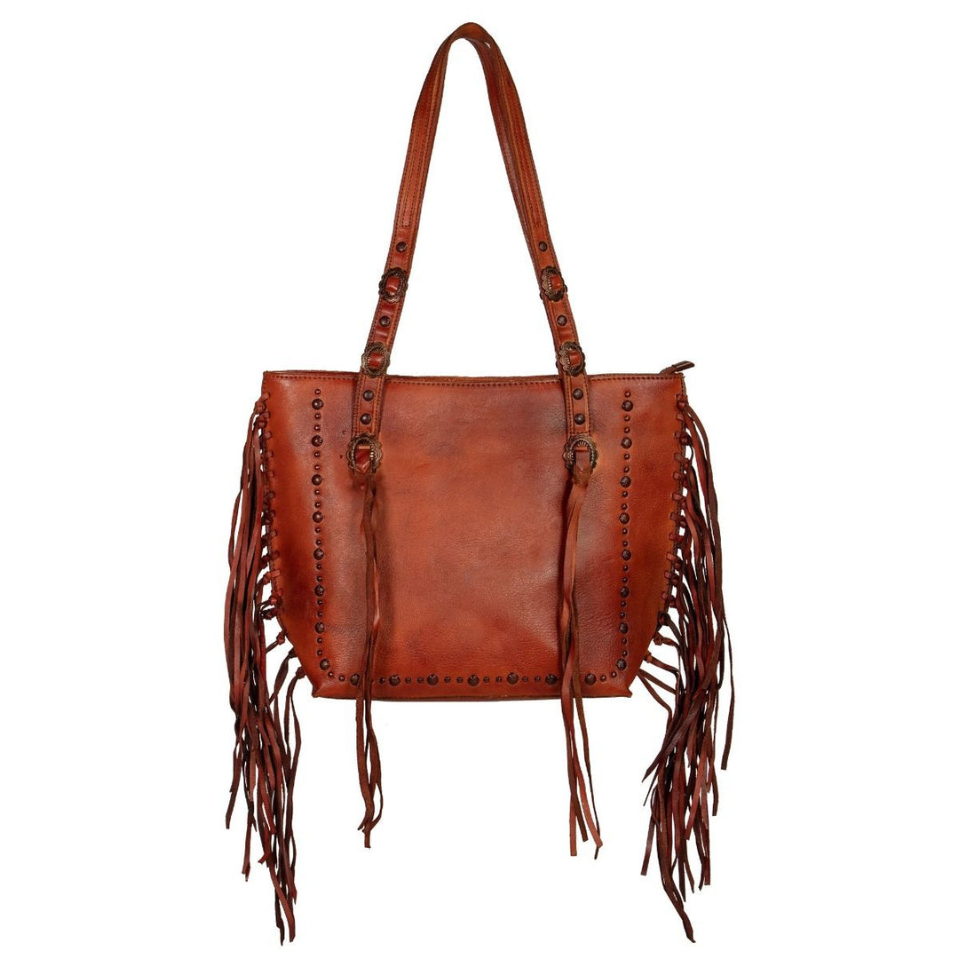 Leather Fringe Concealed Carry Bag - BELLISIMA HANDBAGS USA