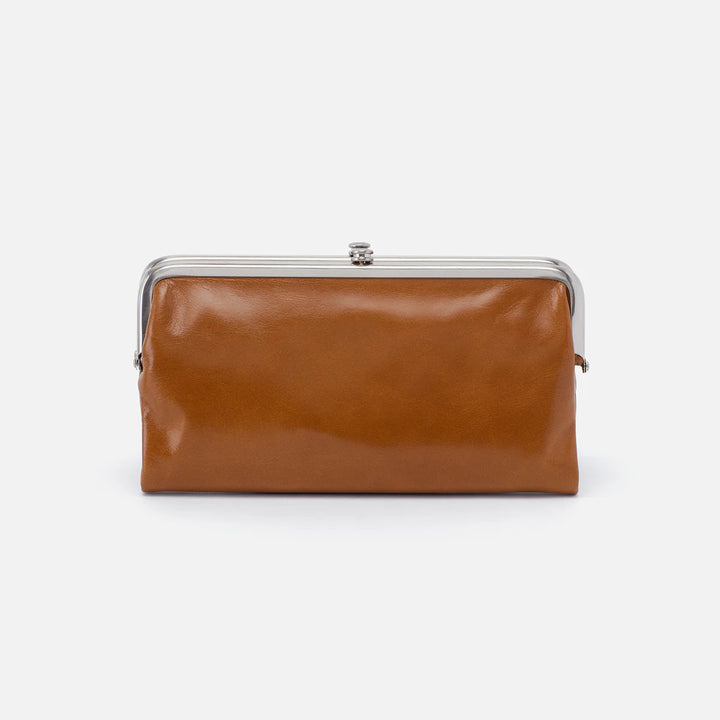 HOBO Lauren Clutch Wallet-Polished Leather-Truffle