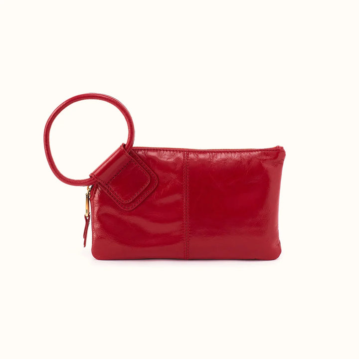 HOBO Sable Leather Wristlet & Clutch - True Red