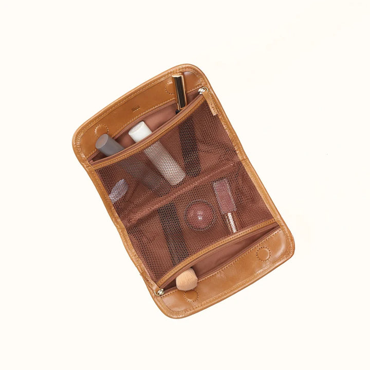 HOBO Leather Cosmetic Pouch-Natural