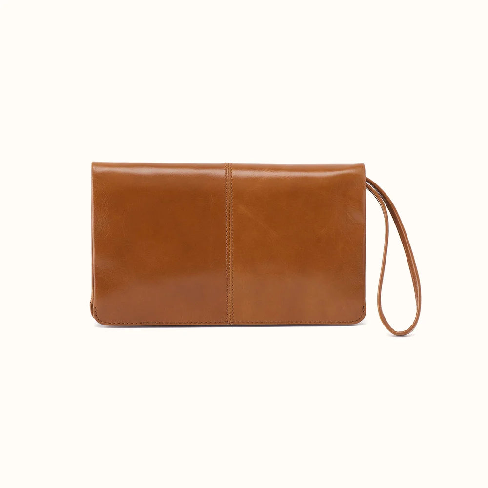HOBO Evolve Leather Clutch with Wristlet-Truffle