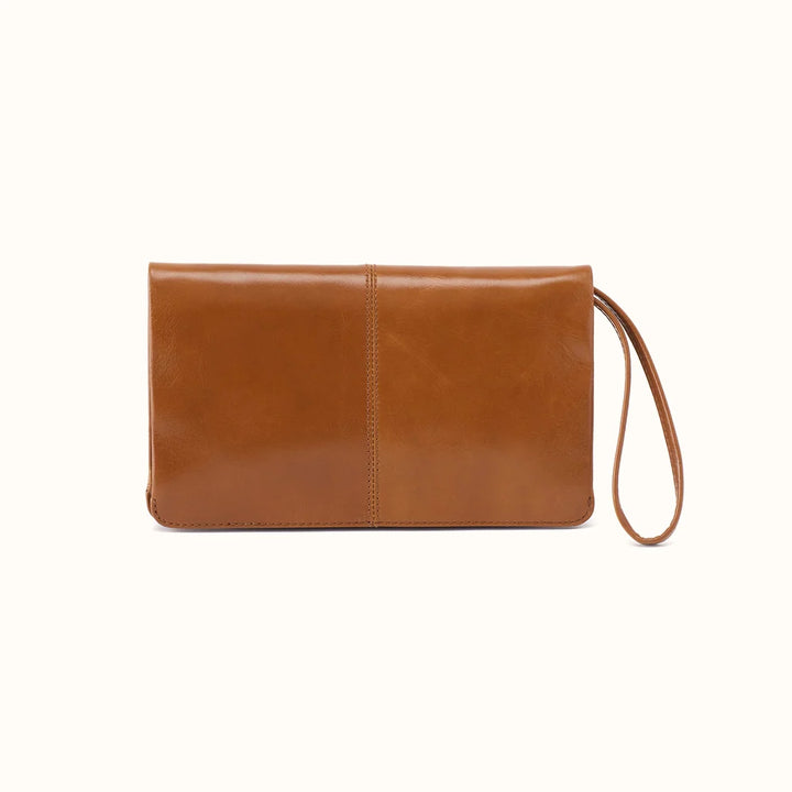 HOBO Evolve Leather Clutch with Wristlet-Truffle