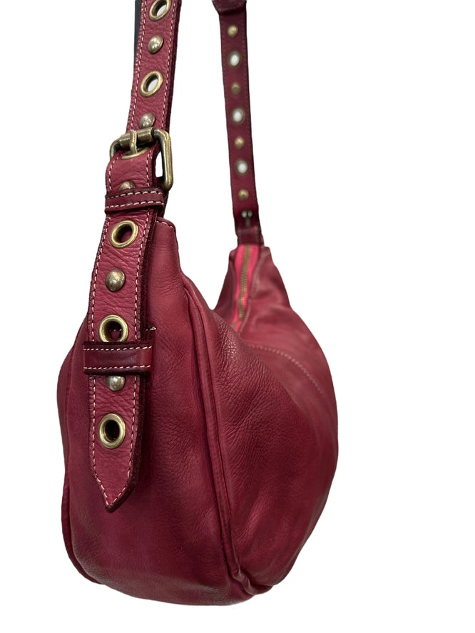 Bolsa Nova Italian Leather Hobo Shoulder Bag