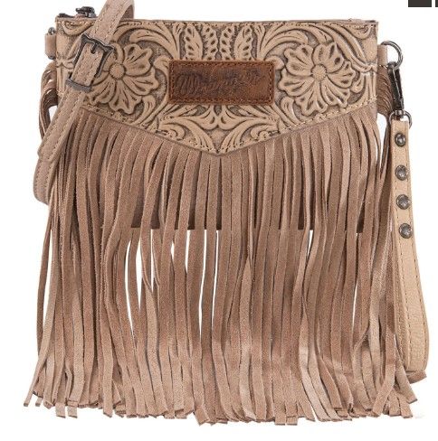 Wrangler Floral Fringe Embossed Crossbody