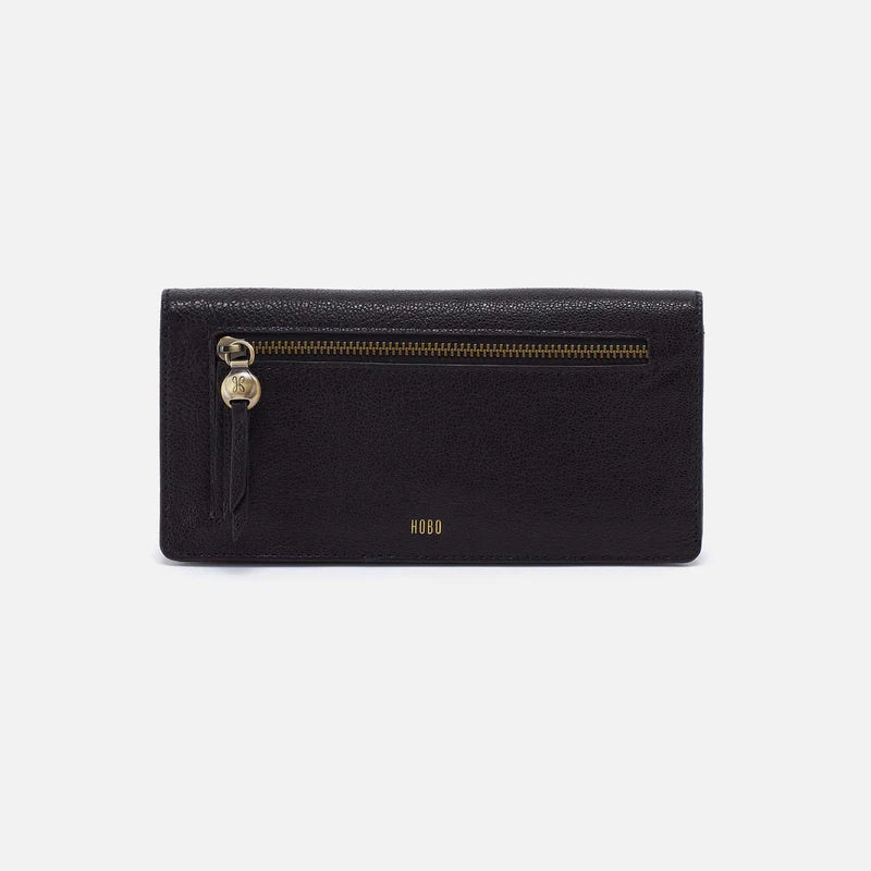 HOBO Hutton Large Wallet | Leather | Black