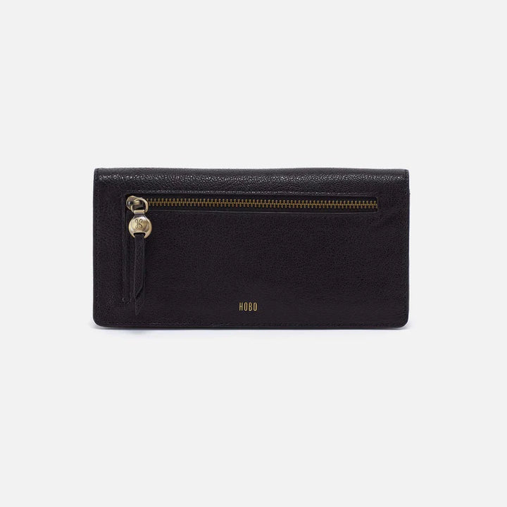 HOBO Hutton Large Wallet | Leather | Black