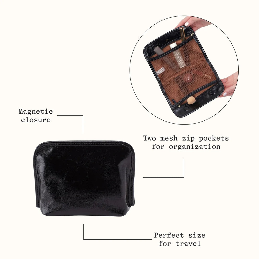 HOBO Leather Cosmetic Pouch-Natural