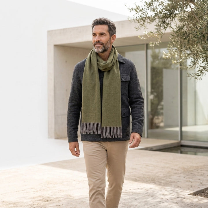 Shupaca Handwoven Scarf-Olive