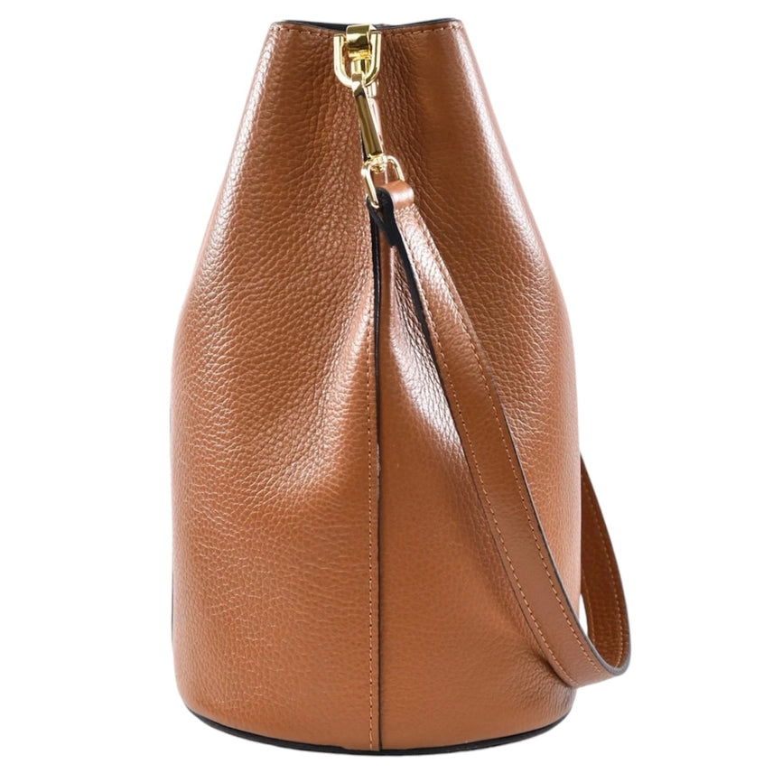 Modarno Giulia Bucket Bag in Genuine Dollar Camel Leather