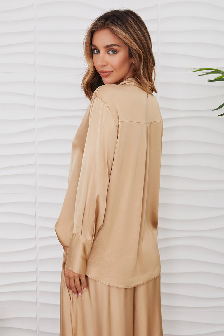 Milio Milano Luxe Silk-Blend Blouse Shirt