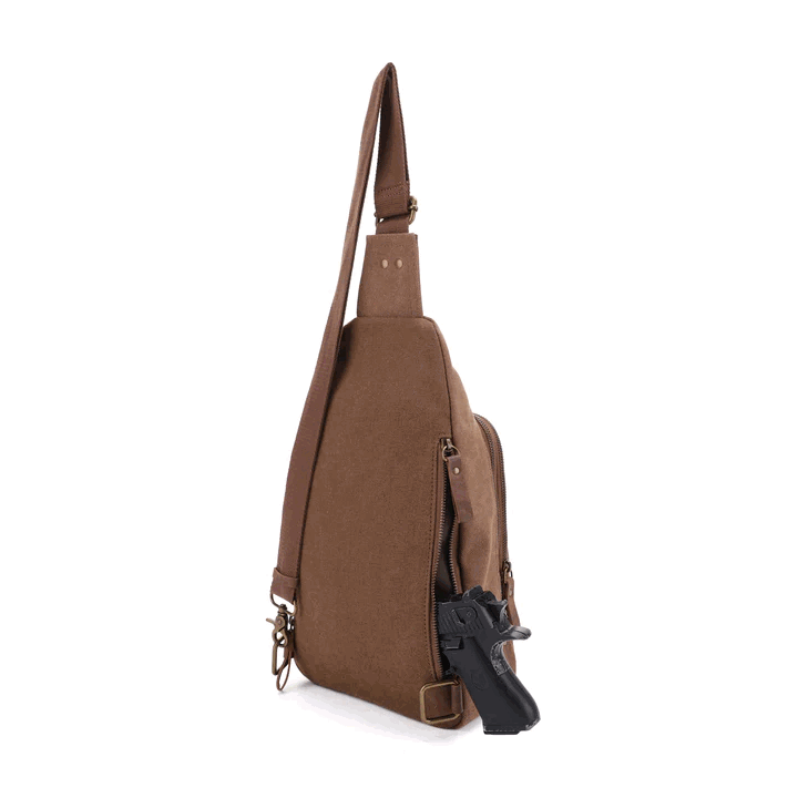 Canvas Sling Concealed Carry Bag