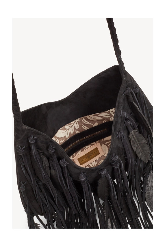 Pocahontes Tooled Leather Hobo Shoulder Bag