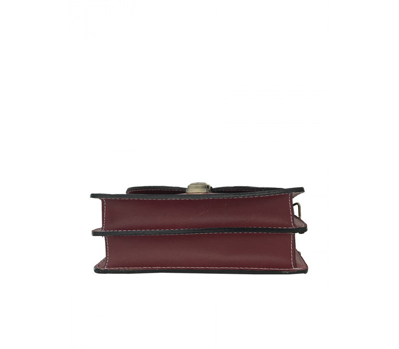 Italian Leather Shoulder Bag-Brown Cowhide