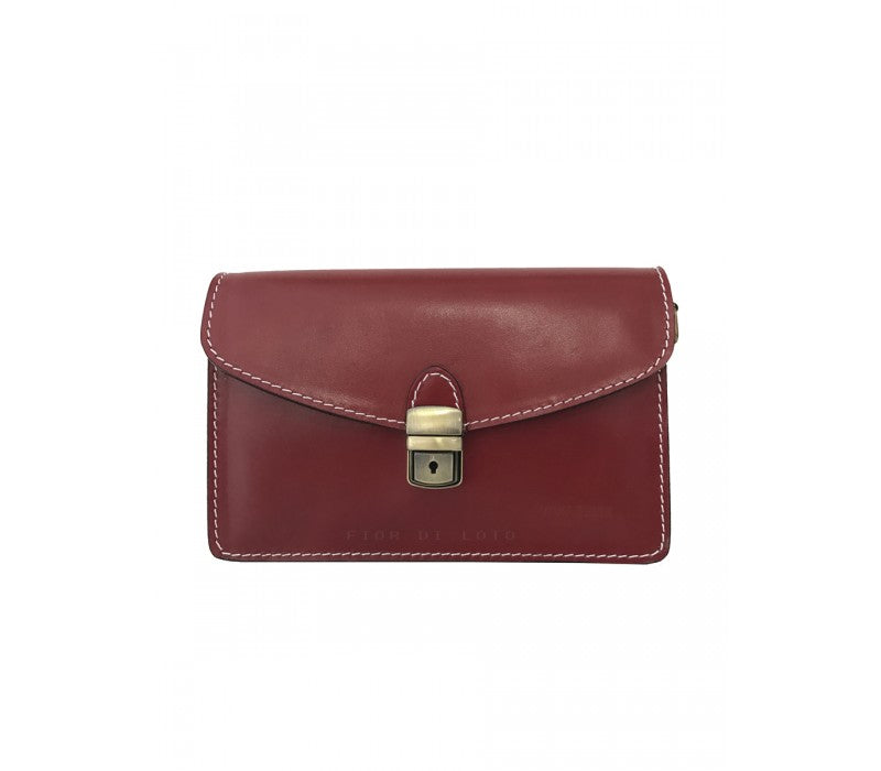 Italian Leather Shoulder Bag-Brown Cowhide