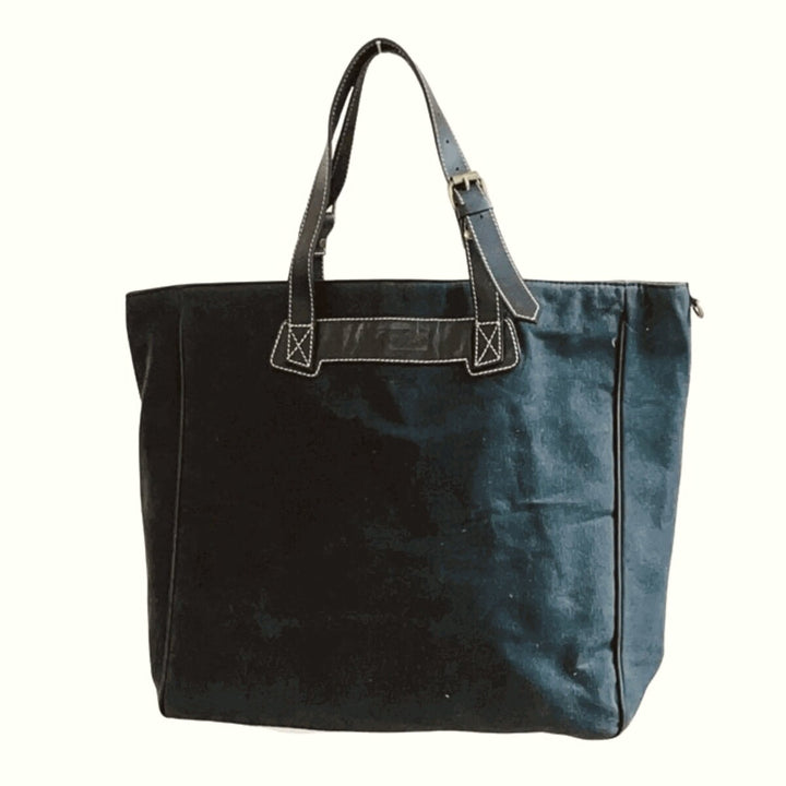 Bella Canvas & Leather Handbag Tote