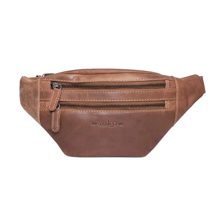 Leather Sling Brown Crossbody Waist Fanny Bag