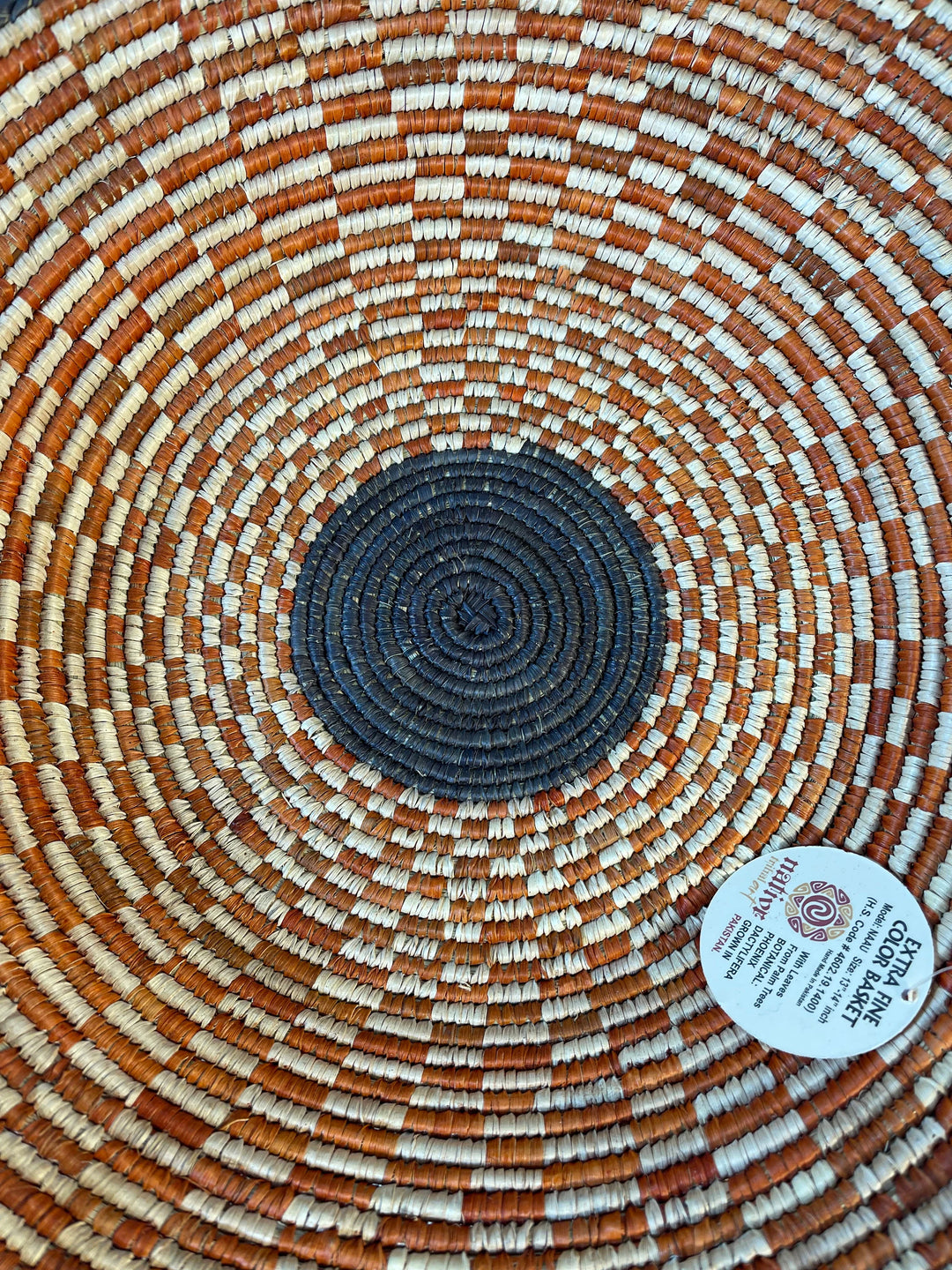 Southwest Woven Premium Baskets-Rust Swirl