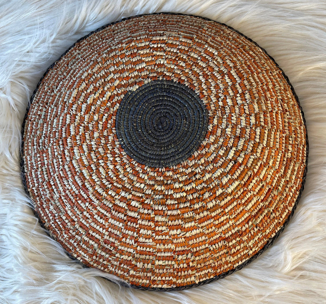 Southwest Woven Premium Baskets-Rust Swirl