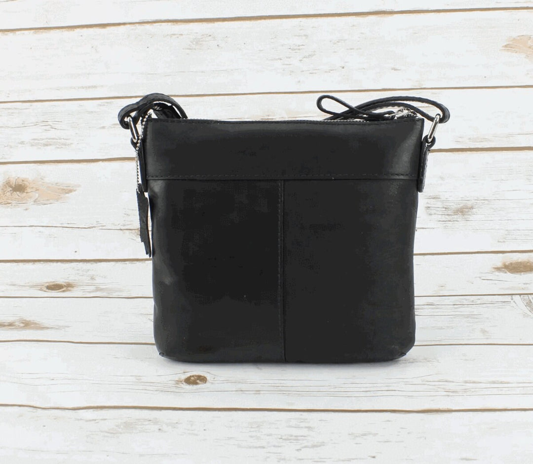 Denver Black Leather Crossbody