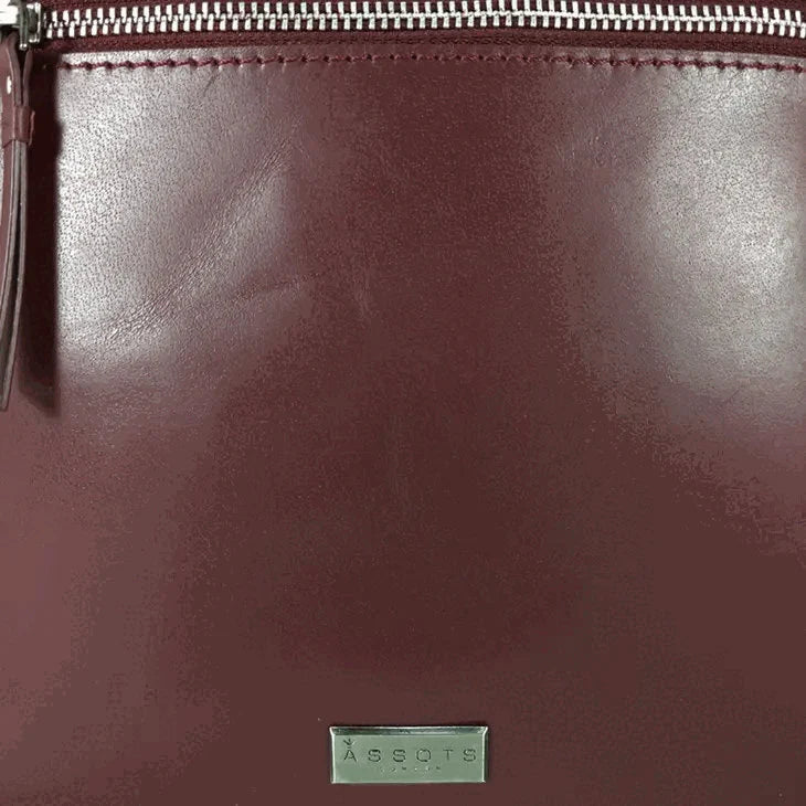 Designer Burgundy Leather Shoulder Bag