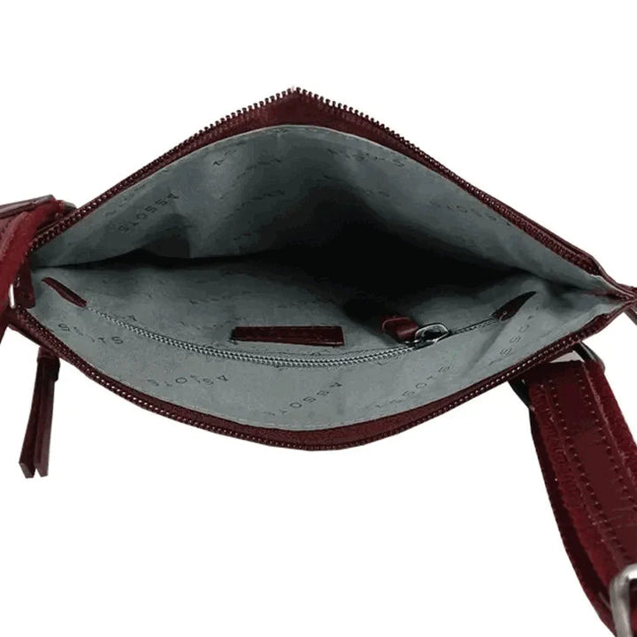 Designer Burgundy Leather Shoulder Bag