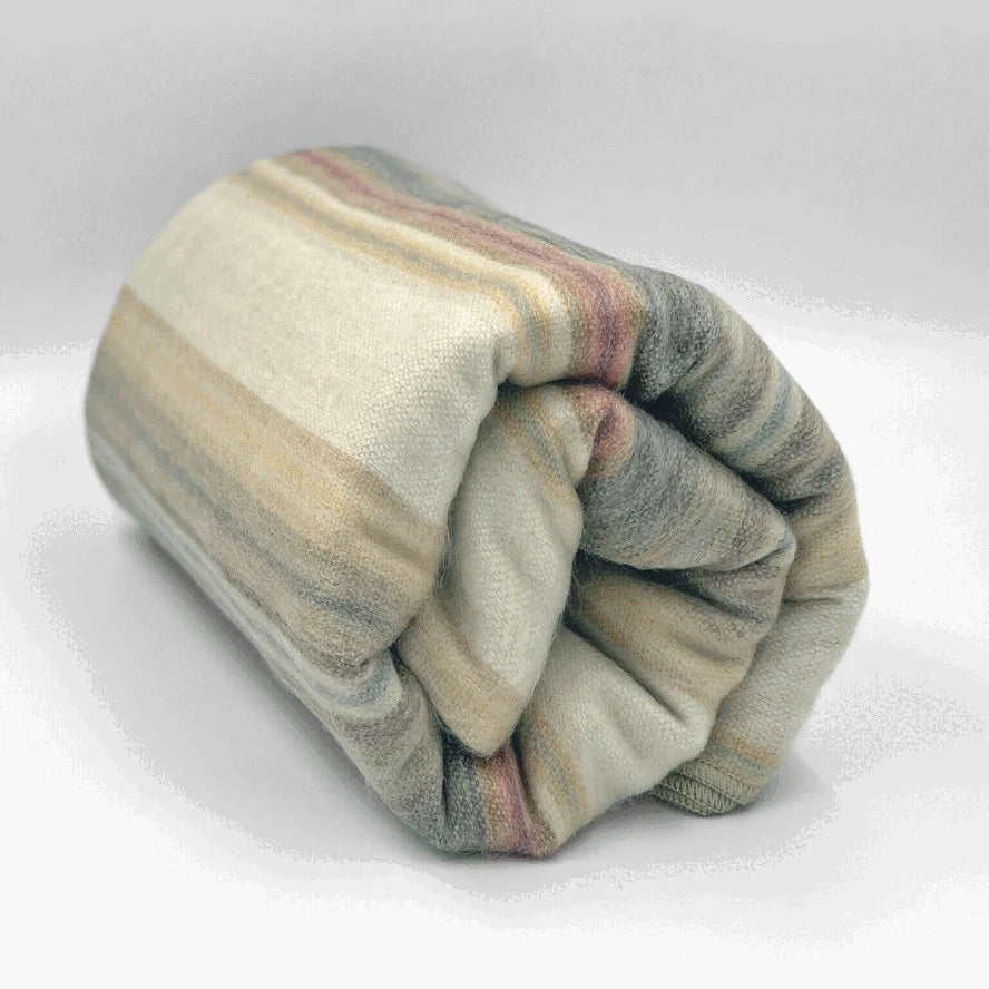 Alpaca Wool Throw Blanket-Earth Tones