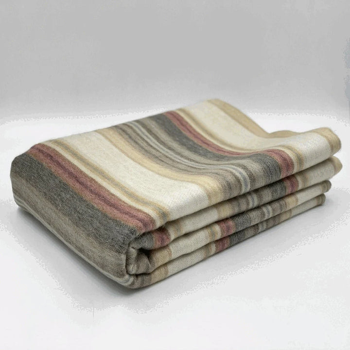 Alpaca Wool Throw Blanket-Earth Tones