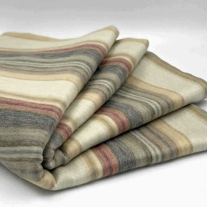 Alpaca Wool Throw Blanket-Earth Tones