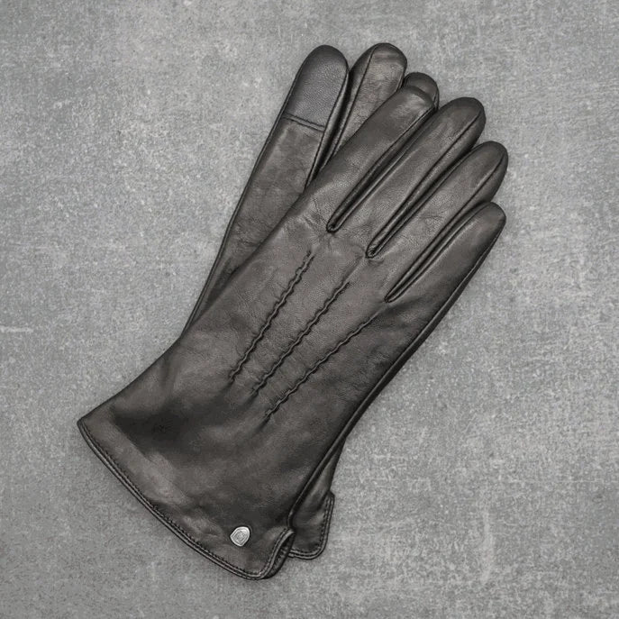 Sheepskin Leather Lined Seemed Gloves-Italian Leather