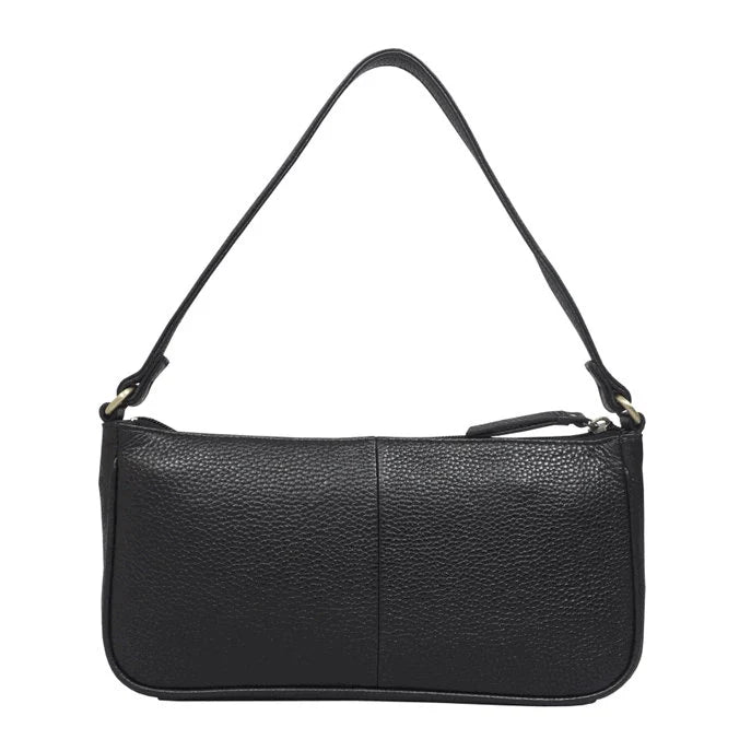 Italian Leather Baguette Shoulder Bag