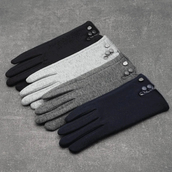 Knitted Gloves-Cotton Jersey Seamed & Fleece